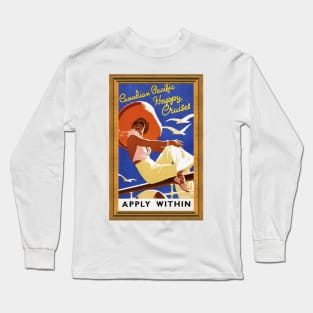 Canadian Pacific Cruises Vintage Travel Art Long Sleeve T-Shirt